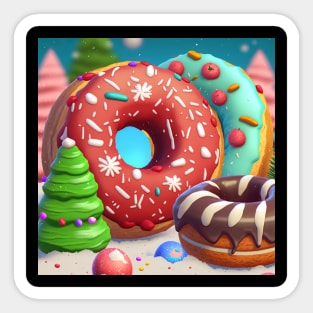 Jummy christmas donuts Sticker